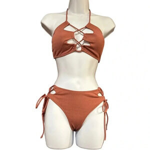 Sunny Co. Cheeky Thong Bikini Bottom - New Without Tags - Size Medium